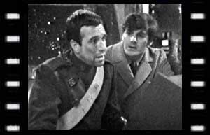 Image of Bret Vyon (Nicholas Courtney) and Steven