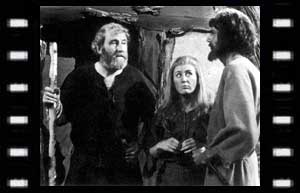 Image of the Saxons Wulnoth (Michael Miller), Edith (Alethea Charlton) and Eldred (Reter Russell) 