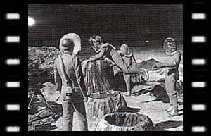 Image of The TARDIS crew on the moon surface