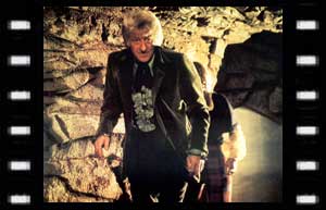Image of the Doctor and Jo in caves