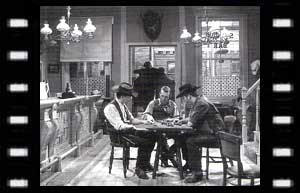 Image of Billy Clanton (David Cole), Seth Harper (Shane Rimmer), and Ike Clanton (William Hurndell)