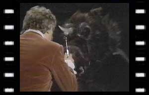 Image of The Doctor hypnotizing Aggedor (Nick Hobbs)